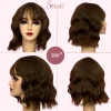 Short Wavy Wig with Straight Bangs