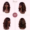 SHair Short Wavy Wig with Bangs