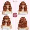 SHair Short Wavy Wig with Bangs