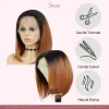 Lace Front Bob Wigs Synthetic Affordable Easy to Style - Image 5