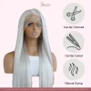 Trendy Lace Front Silver Ash Blonde Wigs for a Youthful Fresh Style - Image 5