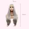 Trendy Lace Front Silver Ash Blonde Wigs for a Youthful Fresh Style - Image 3