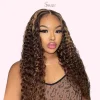 Honey Blonde Curly Wigs