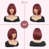 Short Bang Bob Wigs Glamorous and Heat-Resistant Full Cap Wigs - Image 6
