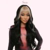 long black hair wigs with bangs