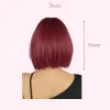 Short Bang Bob Wigs Glamorous and Heat-Resistant Full Cap Wigs - Image 2