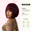 Short Bang Bob Wigs Glamorous and Heat-Resistant Full Cap Wigs - Image 7