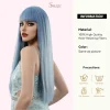 Long Straight Synthetic Wigs with Bangs Natural Look Full Cap Wigs - Image 4