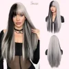Long Straight Hair Wigs with Bangs Stunning and Face-Framing Full Cap Wigs - Image 4