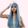 long straight synthetic wigs
