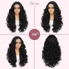 24 Inch Curly Lace Front Wig for Black Women – Heat Resistant Synthetic Wig in Multiple Colors - Image 7