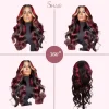 13x6 Body Wave Lace Front Wig for Black Women – Synthetic Heat-Resistant Wig in Honey Blonde & Red Highlights - Image 4