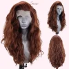 Colorful 13x4 Synthetic Lace Front Wig – Heat-Resistant Hair in Silver, Red, Ginger, Brown, and Pink for Women - Image 4