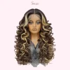 24 Inch Curly Lace Front Wig for Black Women – Heat Resistant Synthetic Wig in Multiple Colors - Image 3