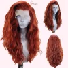 Colorful 13x4 Synthetic Lace Front Wig – Heat-Resistant Hair in Silver, Red, Ginger, Brown, and Pink for Women - Image 5