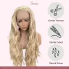 613 Mix Blonde Lace Front Wig – Long Body Wave Synthetic Hair for Women | Ready to Wear Cosplay & Party Wig - Image 5