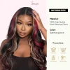 13x6 Body Wave Lace Front Wig for Black Women – Synthetic Heat-Resistant Wig in Honey Blonde & Red Highlights - Image 7