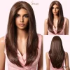 13x6 Long Straight Lace Front Wig – Synthetic Heat-Resistant Hair in Ash Brown, Silver Platinum, and More Elegant Shades - Image 3