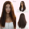 13x6 Long Straight Lace Front Wig – Synthetic Heat-Resistant Hair in Ash Brown, Silver Platinum, and More Elegant Shades - Image 4