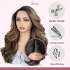 22 Inch Body Wave Lace Front Wig for Black Women – Synthetic Wig in Ombre Blonde, Platinum, Caramel & Ash Tones - Image 7