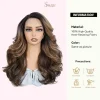 22 Inch Body Wave Lace Front Wig for Black Women – Synthetic Wig in Ombre Blonde, Platinum, Caramel & Ash Tones - Image 8